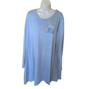 LA VIE EN ROSE Blue Long Sleeve Nightgown Nightie Size XL ---